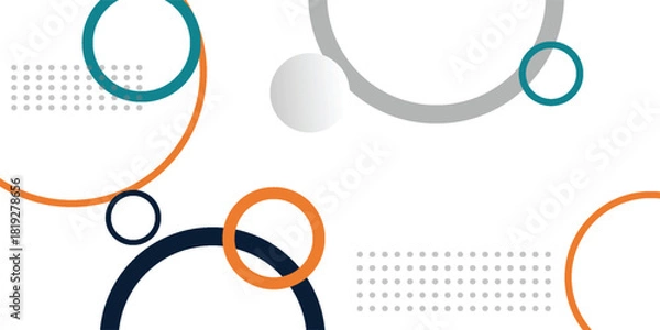 Fototapeta Abstract geometric background circle ring color shape.VICTOR.eps10