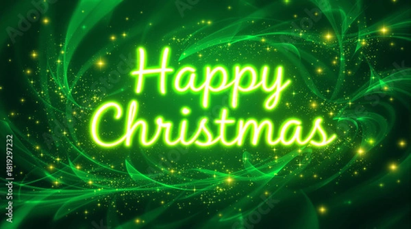Obraz Happy Christmas Emerald Light Vortex