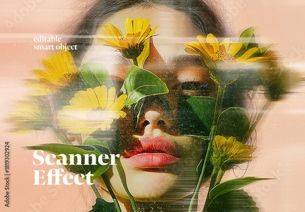 Fototapeta Scanner Photo Effect