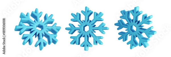 Obraz blue snowflake icon isolated on white