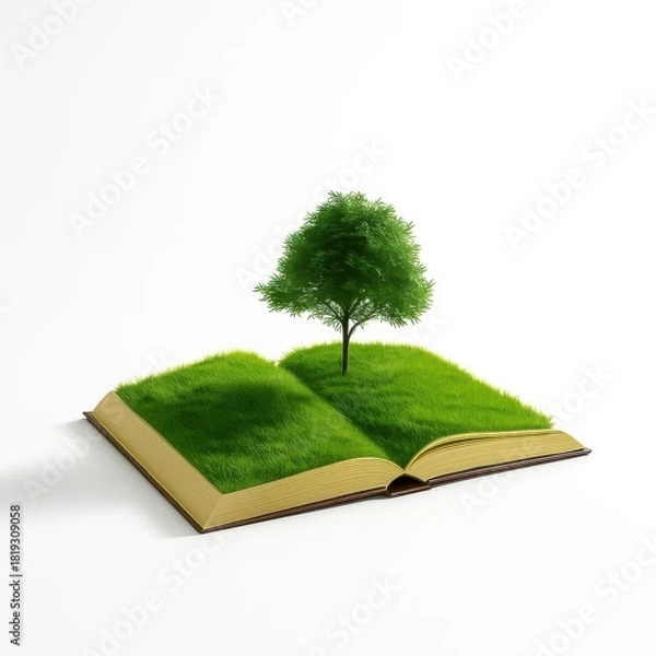 Obraz Green Education Book With Tree