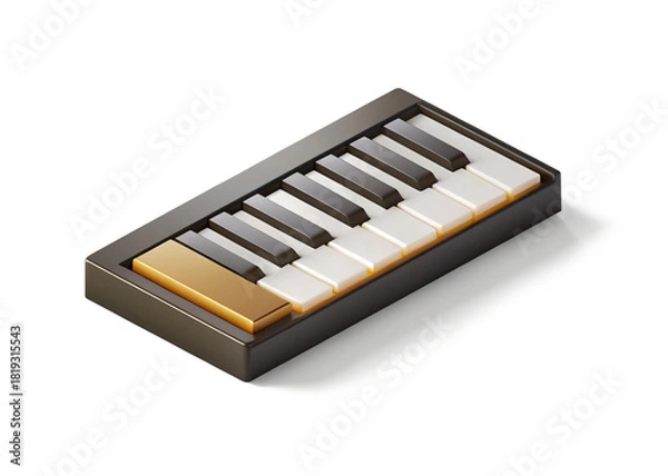 Fototapeta MIDI keyboard isolated on suitable background