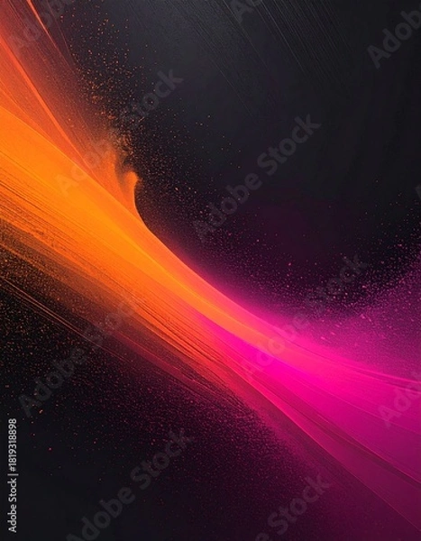 Fototapeta Matte Dark Pop Neon Orange Pink Gradient Abstract Background – Minimal Modern Wallpaper Texture