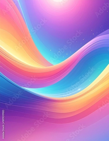 Fototapeta abstract colorful background with waves