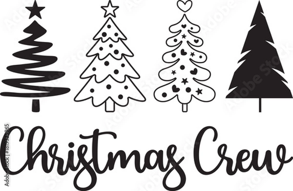 Obraz Christmas Crew on white background