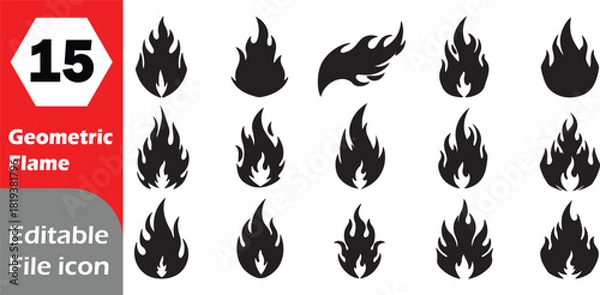 Obraz Versatile icon set with diverse color options and classic typography