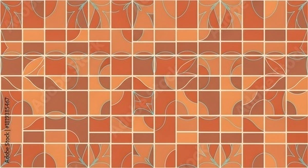 Fototapeta Seamless modern moroccan pattern creating geometric shapes