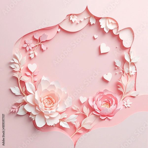 Obraz Mother’s Day Pink and White Striped Artwork