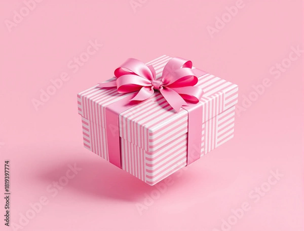 Fototapeta Mother’s Day Pink and White Striped Artwork