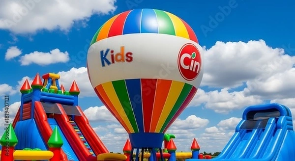 Obraz Kids Inflatable Fun Park