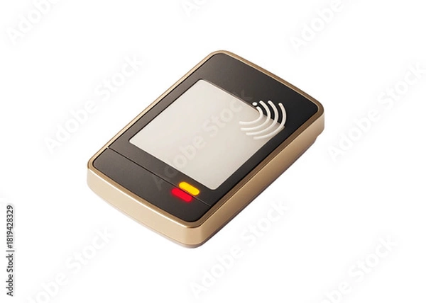Fototapeta RFID reader isolated on suitable background
