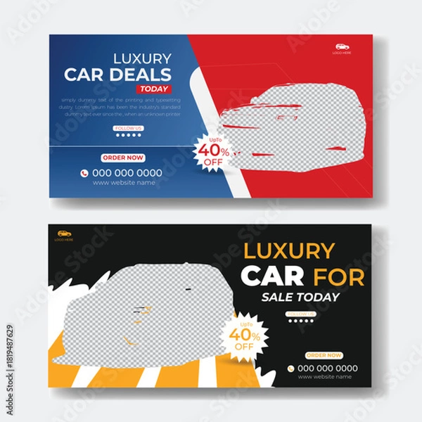 Obraz Luxury Car Big Sale Billboard Template design
