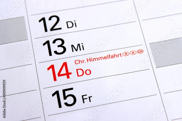 Obraz Am 14. Mai ist Christi Himmelfahrt