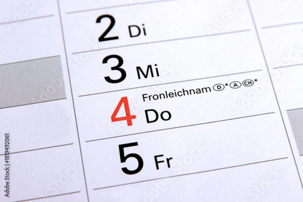 Obraz Am 4. Juni ist Fronleichnam