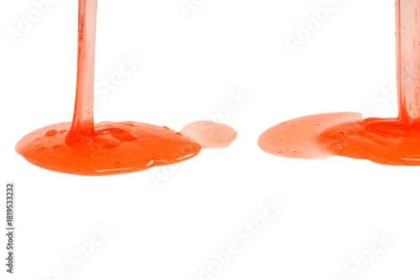 Obraz Red slime toy isolated on a white background.
