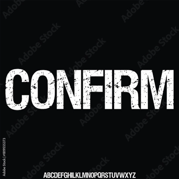 Obraz Bold slab serif alphabets display font vector