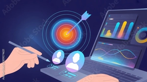 Obraz Reaching the target audience through data analysis and precision