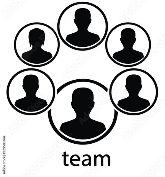 Fototapeta Teamwork and collaboration a group of people working together in unity