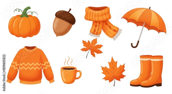 Obraz Collection of essential baby care items including a pacifier bottle diaper and onesie isolated on transparent background