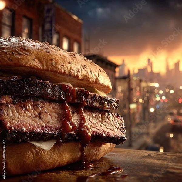 Obraz Chicago-style brisket sandwich