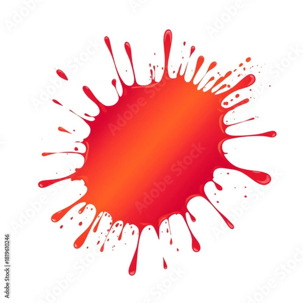 Obraz red paint splash