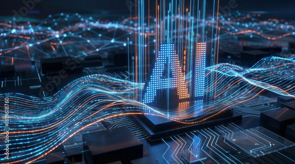 Fototapeta Ai technology network