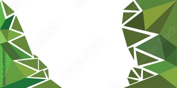 Fototapeta Abstract Green Polygonal Border Design Vector Background