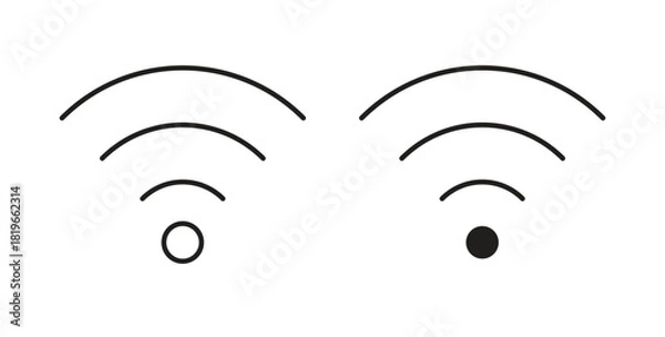 Obraz Signals icon with editable stroke and flat vector pack