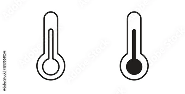 Obraz Temperature icon with editable stroke and flat vector pack