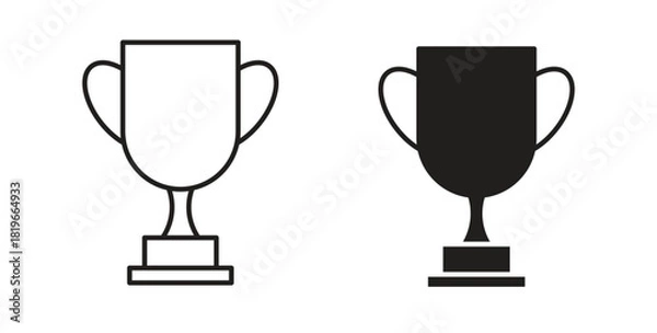 Obraz Trophy icon with editable stroke and flat vector pack