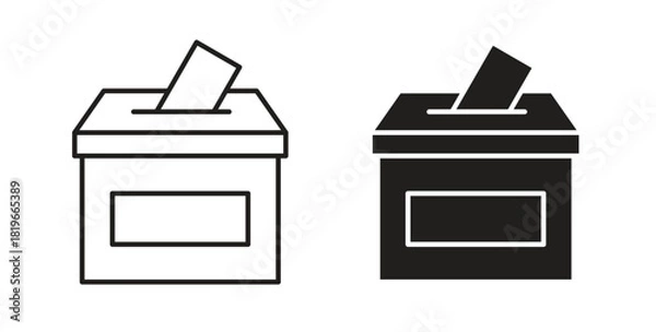 Obraz Voting icon with editable stroke and flat vector pack