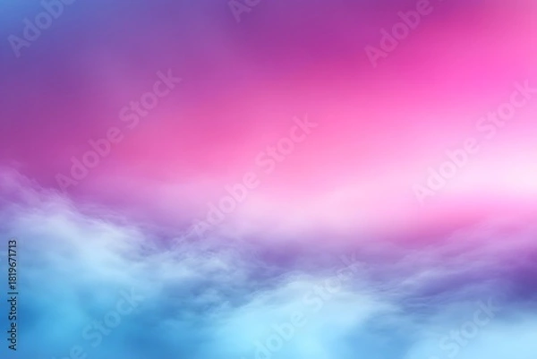 Fototapeta Dreamy pastel sky background with soft clouds pink blue and purple gradient abstract wallpaper design art