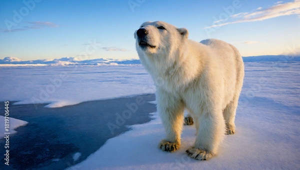 Obraz polar bear on ice