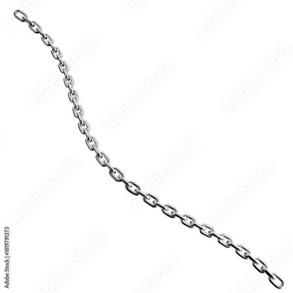 Obraz Long Straight Diagonal Silver Chain String
