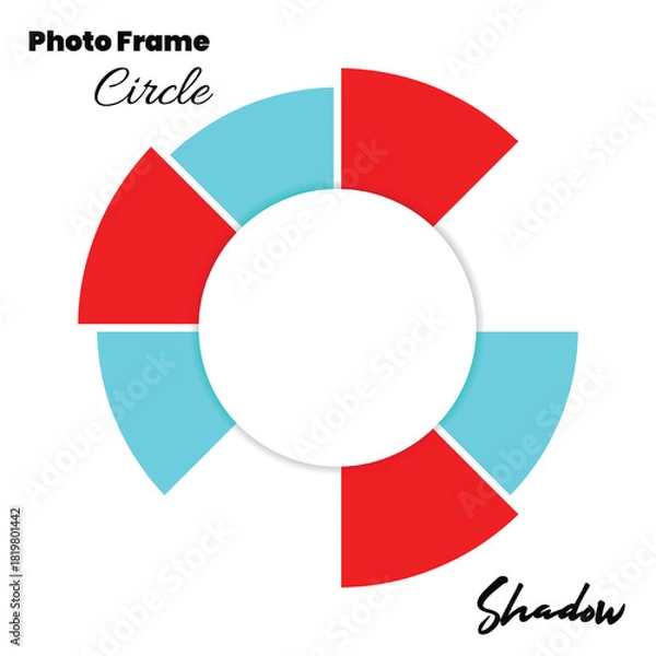 Obraz Creative circle photo frame with infographic style