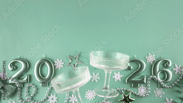 Obraz New year 2026 celebration greeting card background