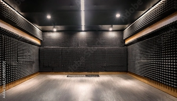 Obraz large soundproof room with acoustic foam on the walls
