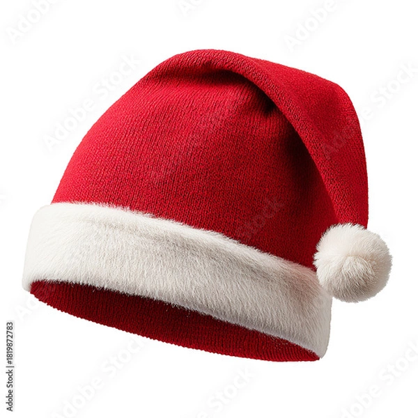 Obraz Santa's red hat isolated on transparent background