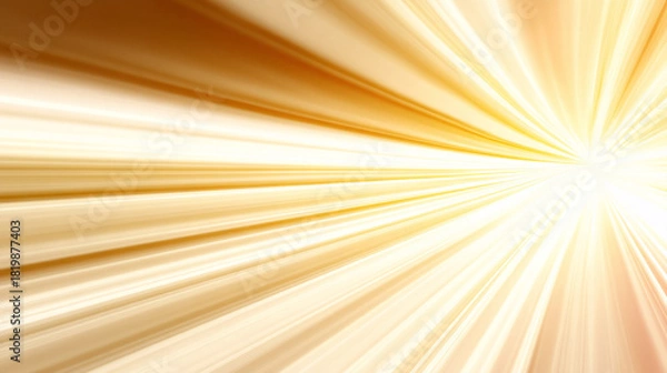 Fototapeta ゴールドの光が放射状に広がるスピード感のあるビジネス背景
