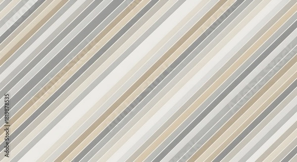 Obraz Diagonal Stripes Pattern in Beige, Gray, and White Colors with a Subtle Texture