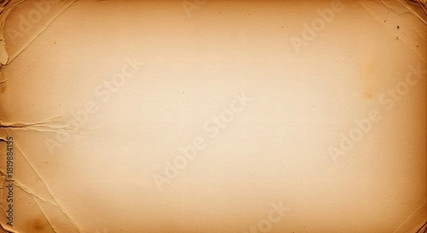 Obraz Blank antique parchment paper background with a grunge texture. This old, yellowed manuscript has stained and torn edges for a vintage, historical look