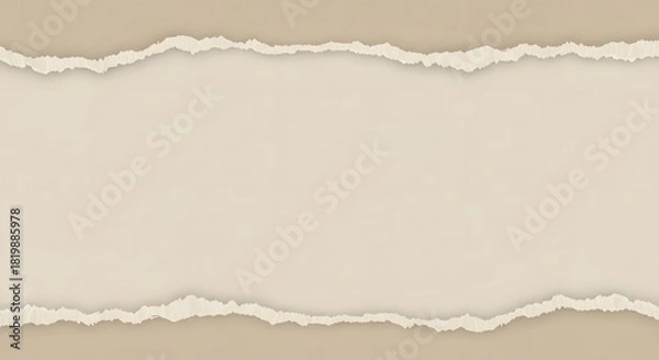 Obraz Torn Paper Texture A Textured Background with Ripped Edges in Neutral Tones for Design Projects