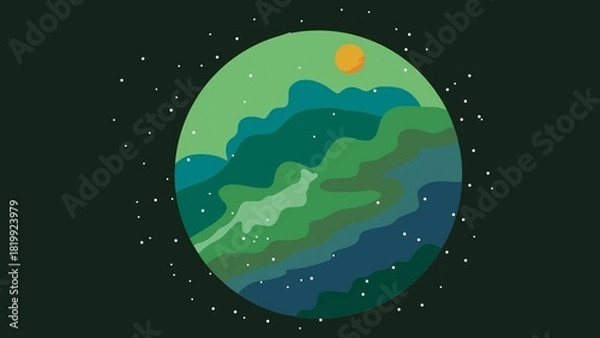 Obraz planet earth in the sky