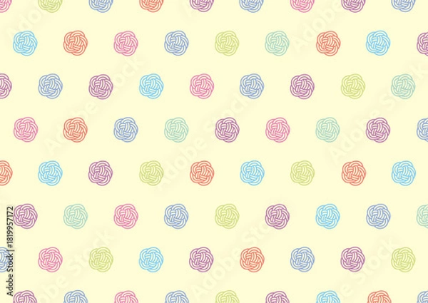 Obraz 可愛い　シームレスパターン　梅結び