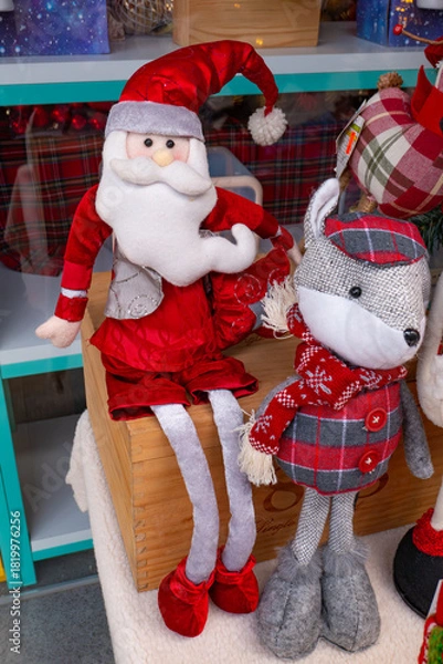 Obraz cute Christmas Santa Claus at vertical composition