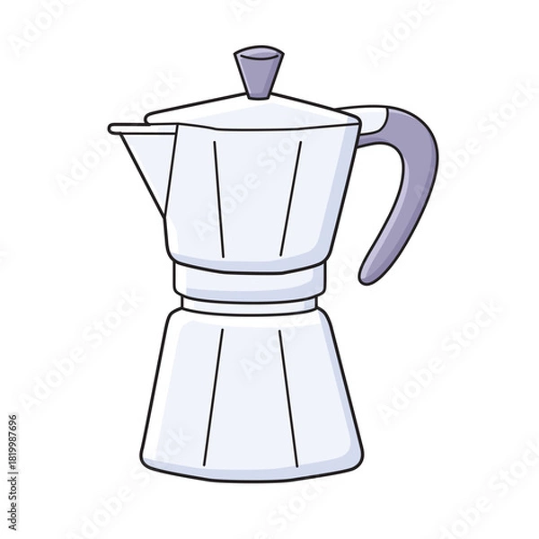 Obraz Moka pot illustration 