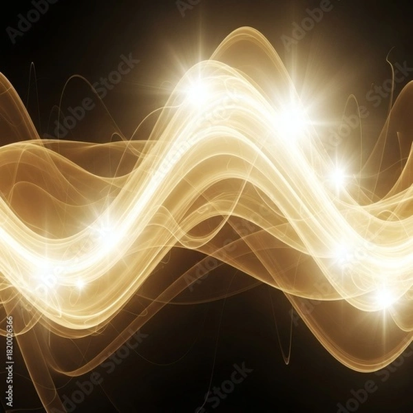 Obraz Solar Flare Golden Yellow–White Bright Energy Lightwave Burst 10