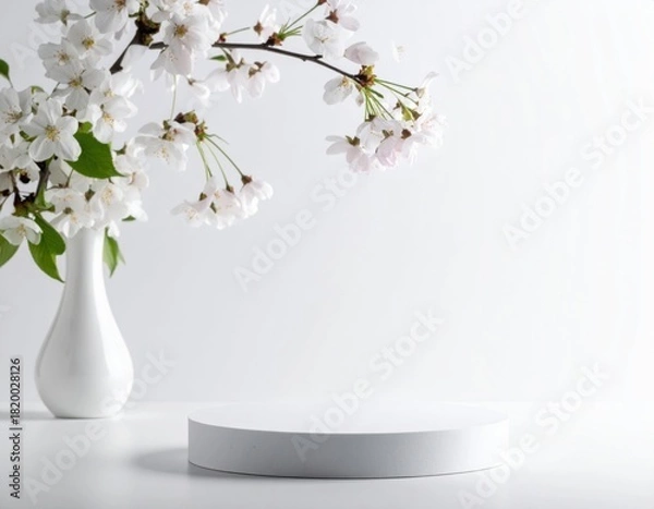 Fototapeta Gentle counter shot with hushed background white