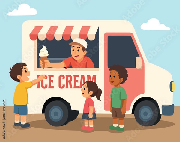 Obraz ice cream car