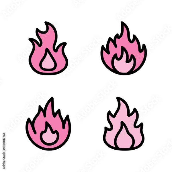 Obraz cute Pink Flame Icon Pack